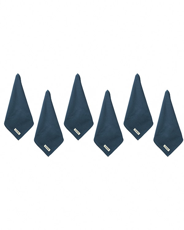 Terra Bath Washcloth Bundle - 6 Pack - Navy - Image 4
