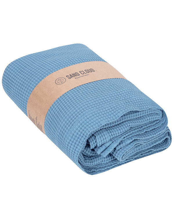 Micro Waffle Shower Curtain - Slate Blue - Image 3