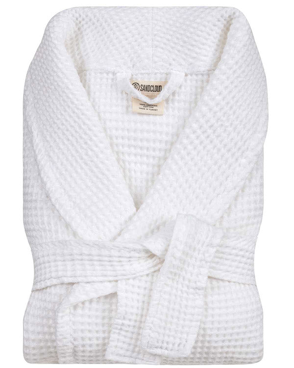 Micro Waffle Robe - Frost White - Image 4