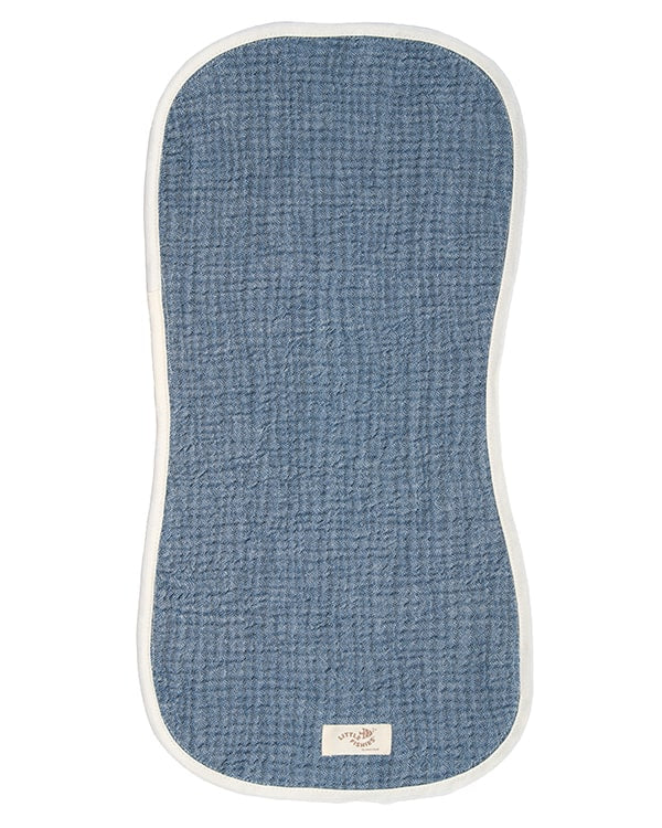 Little Fishies Gauze Burping Cloth Bundle - 3 Pack - Sage / Grey / Navy - Image 3