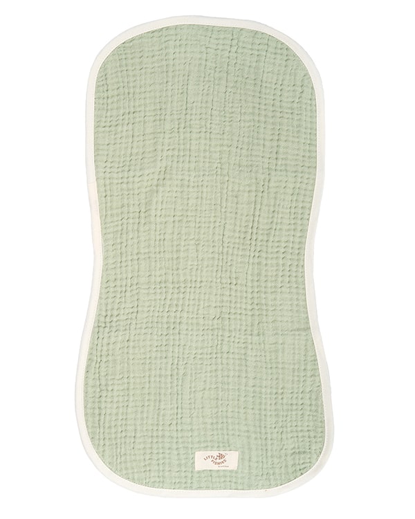 Little Fishies Gauze Burping Cloth Bundle - 3 Pack - Sage / Grey / Navy - Image 5
