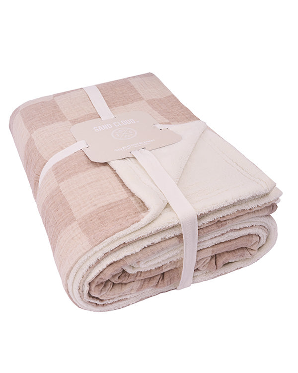 Alternative view of Cloud Checker Plush Blanket - Beige