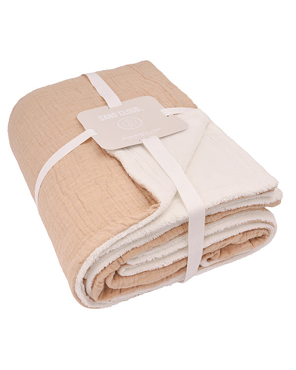 Alternative view of Softy Solid Plush Blanket - Beige