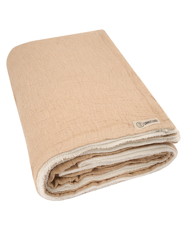 Softy Solid Plush Blanket - Beige - Image 4