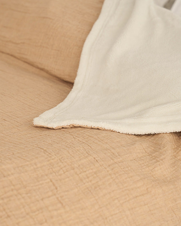 Softy Solid Plush Blanket - Beige - Image 6