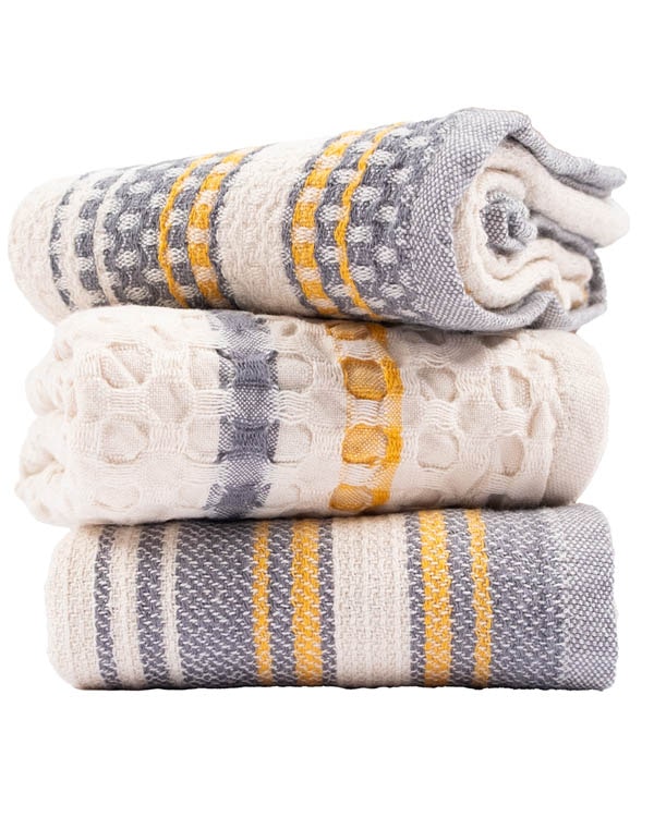 Saffron Stripe Bundle - 1 Towels Set, 1 Apron - Image 6