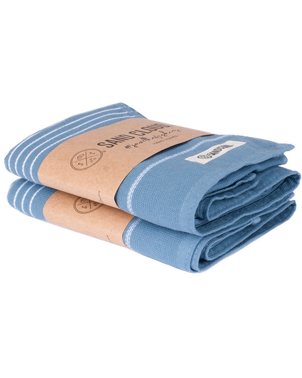 Classic Fringeless Hand Bath Bundle 2 Pack - Slate Blue - Image 3