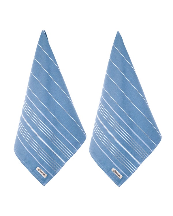 Classic Fringeless Hand Bath Bundle 2 Pack - Slate Blue - Image 4