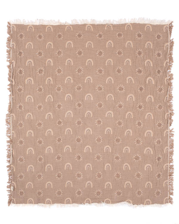 Rainbow Gauze Receiving Blanket Single with Pouch - Image 3