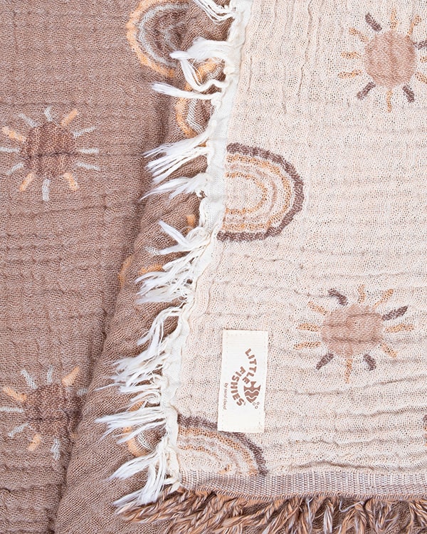 Rainbow Gauze Receiving Blanket Single with Pouch - Image 4