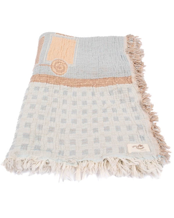 Choo-Choo Train Gauze Receiving Blanket Single with Pouch - Image 8
