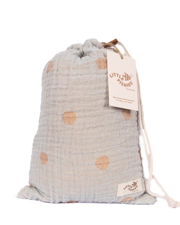Choo-Choo Train Gauze Receiving Blanket Single with Pouch - Image 5
