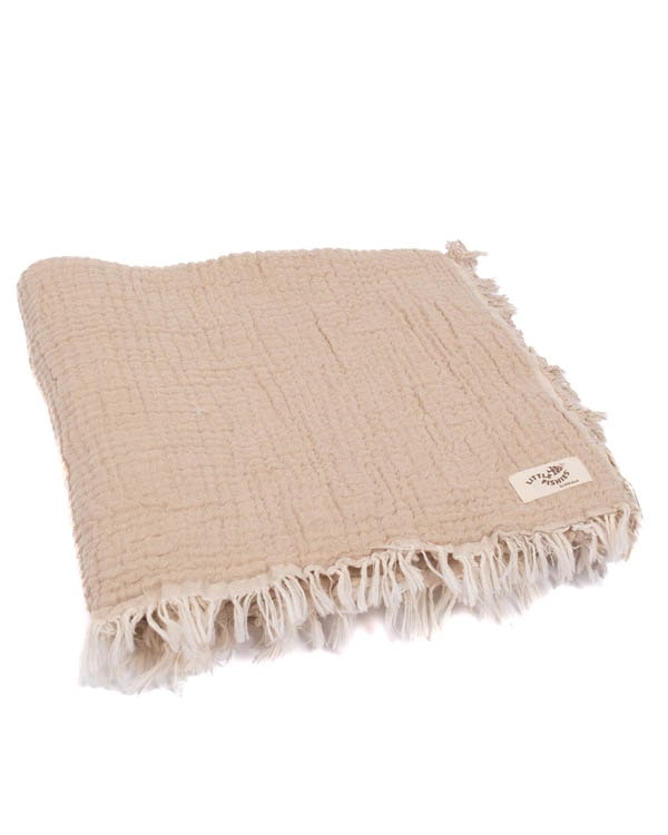 Little Fishies Gauze Receiving Blanket - Beige - Image 9