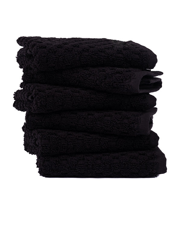 Alternative view of Atom Washcloth Bath Bundle - Black - 6 Pack