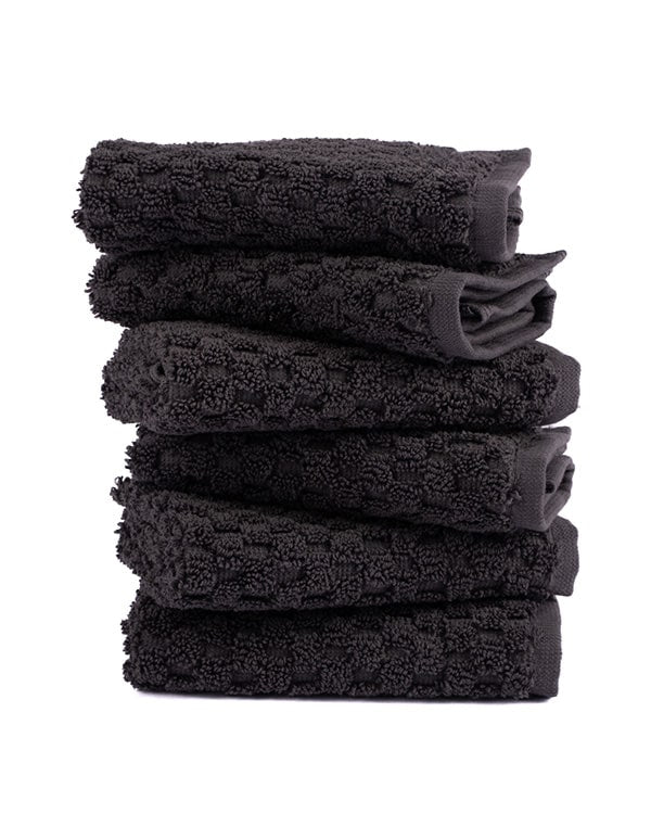 Alternative view of Atom Washcloth Bath Bundle - Charcoal - 6 Pack