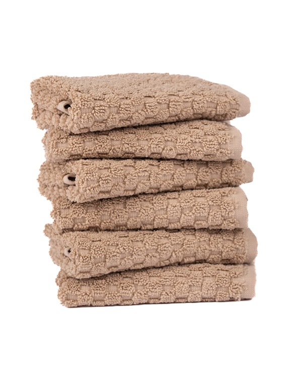 Alternative view of Atom Washcloth Bath Bundle - Sand - 6 Pack