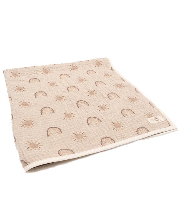 Rainbow Gauze Hooded Blanket Single - Image 4