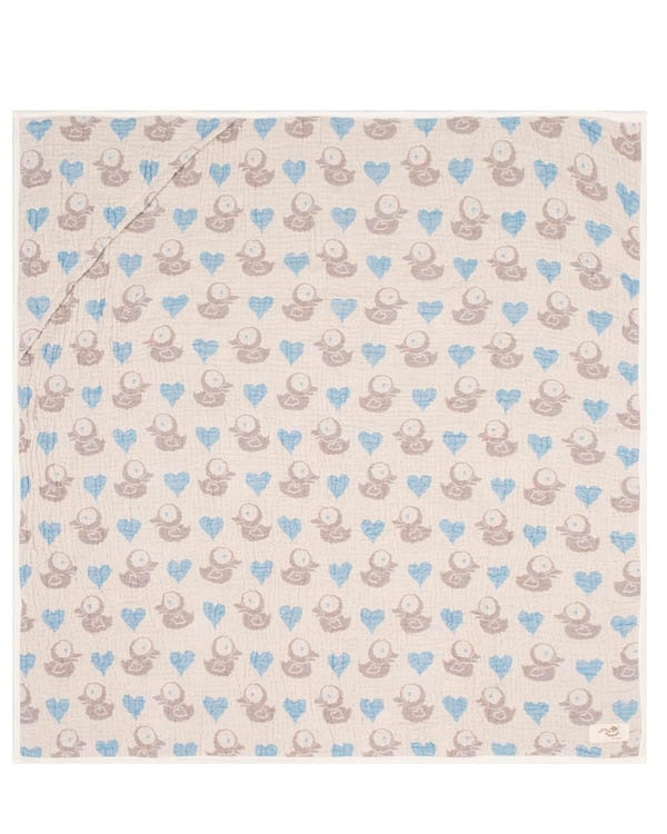 Ducky Gauze Hooded Blanket Single