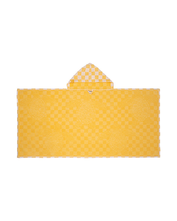 Checker Turtle Hooded Kids Bath Towel - Image 3