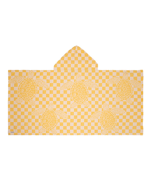 Alternative view of Checker Turtle Hooded Kids Bath Towel