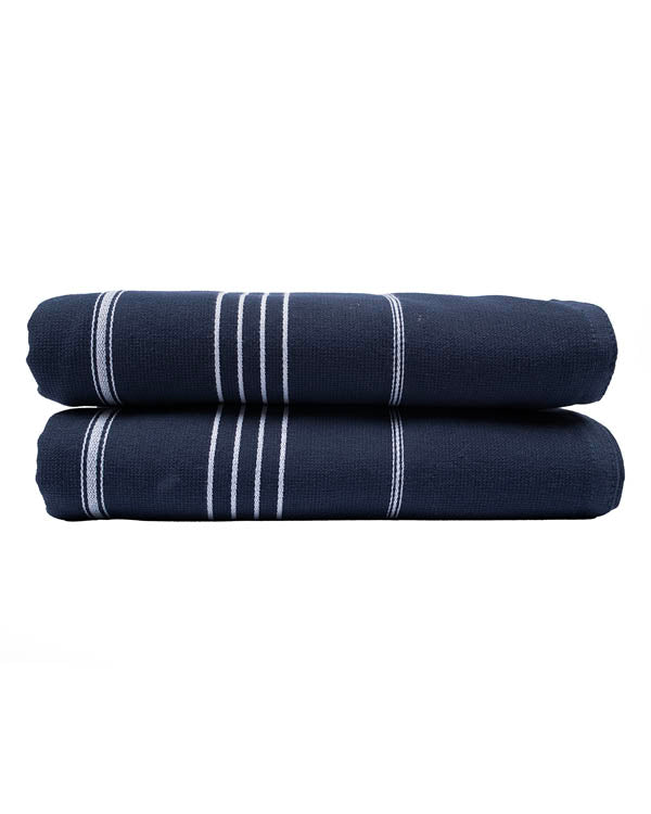 Classic Fringeless XL Bath Bundle 2 Pack - Navy - Image 3