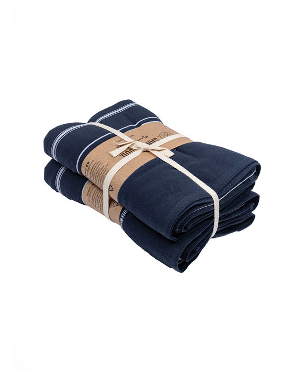 Classic Fringeless XL Bath Bundle 2 Pack - Navy - Image 5
