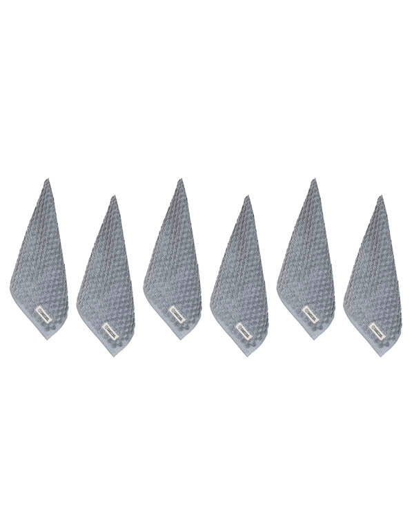 Atom Washcloth Bath Bundle- 6 Pack - Grey - Image 4