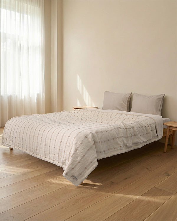 Cozy Texture Plush Blanket - Beige - Image 5