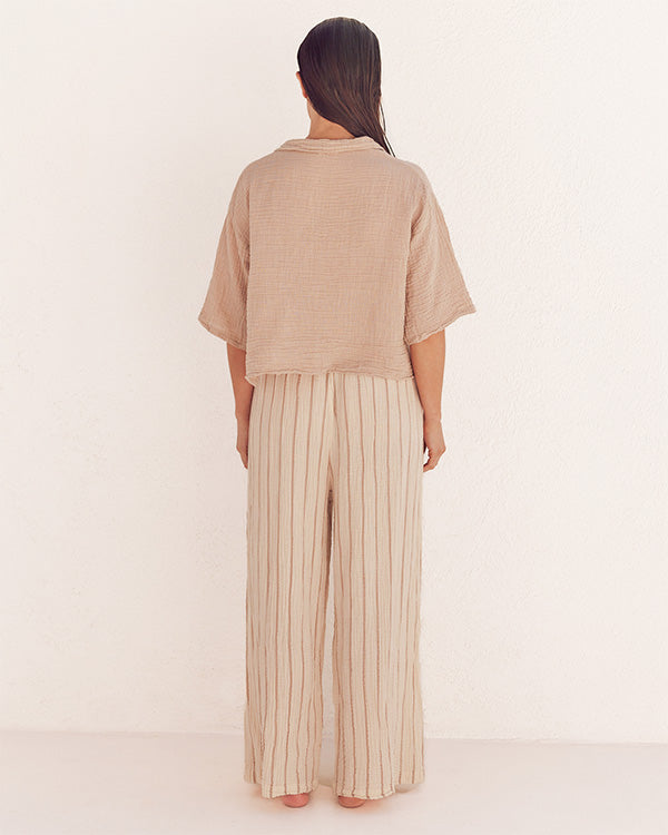 Sagar Gauze Crop Shirt - Pant Set - Image 10