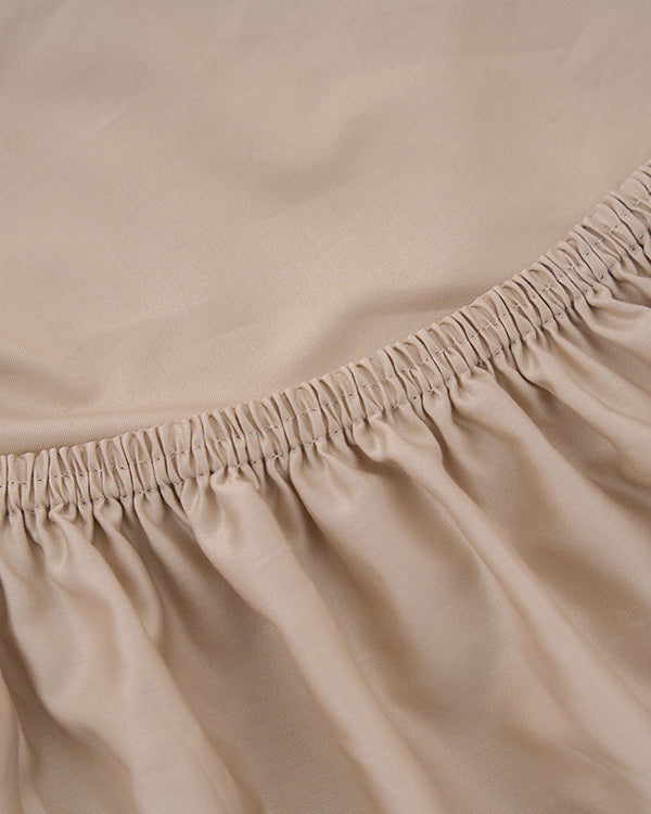 Signature Percale Solid Fitted Sheet Beige - Image 7