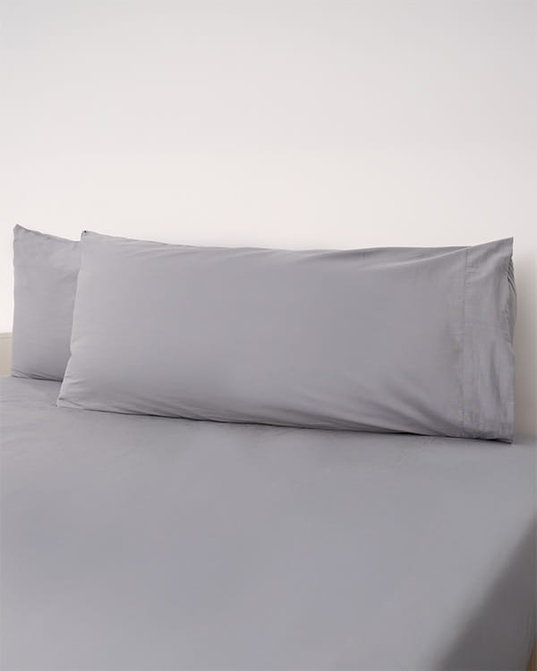 Signature Percale Solid Sheet Set Grey - Image 8