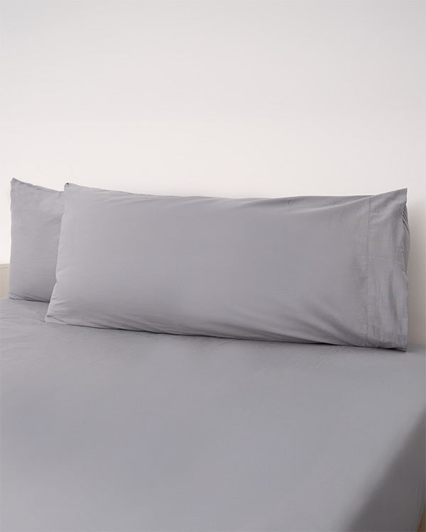 Signature Percale Solid Pillowcase Set Grey - Image 7