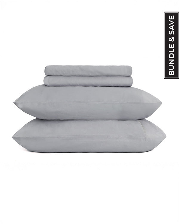 Signature Percale Solid Sheet Set Grey