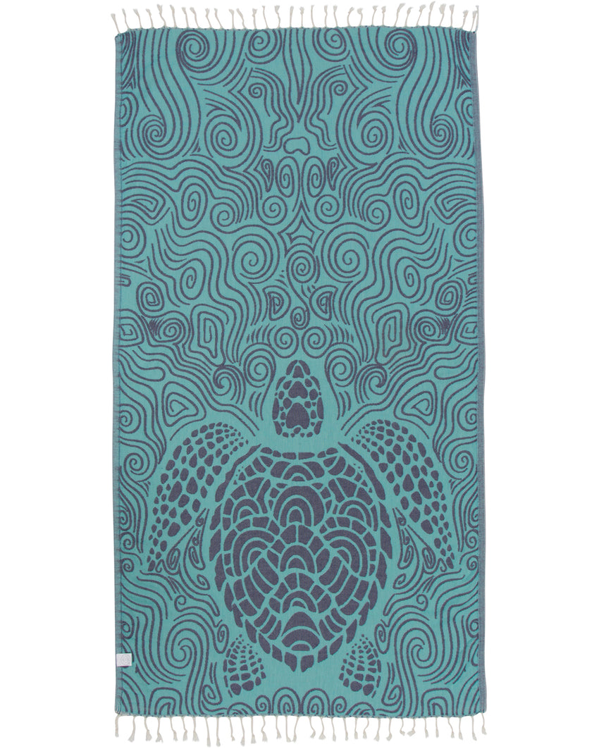 Mint Swirl Turtle Towel - Image 3