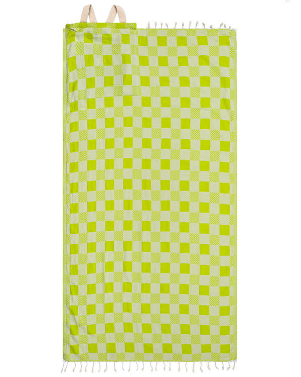 Checker Towel Bag - Lime - Image 7