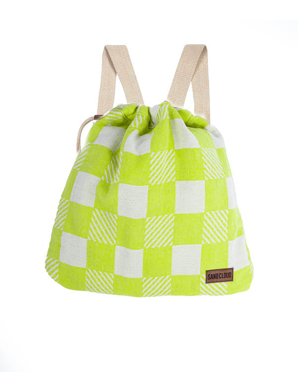 Alternative view of Checker Towel Bag - Lime