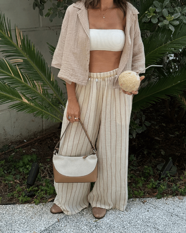 Alternative view of Sagar Gauze Crop Shirt - Pant Set