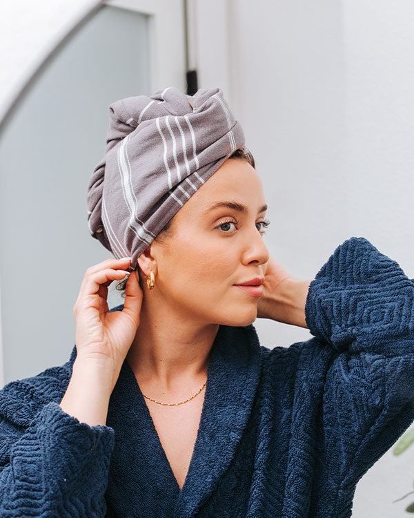 Alternative view of Classic Hair Towel - Grey