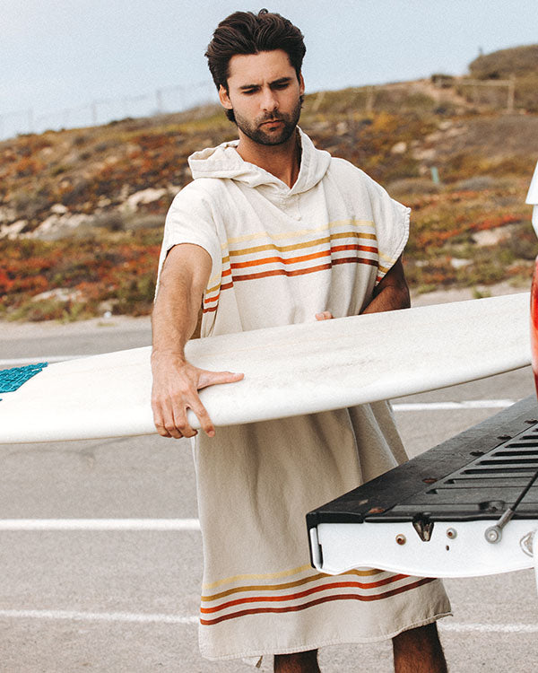 Border Classic Stripe Poncho Natural - Image 8